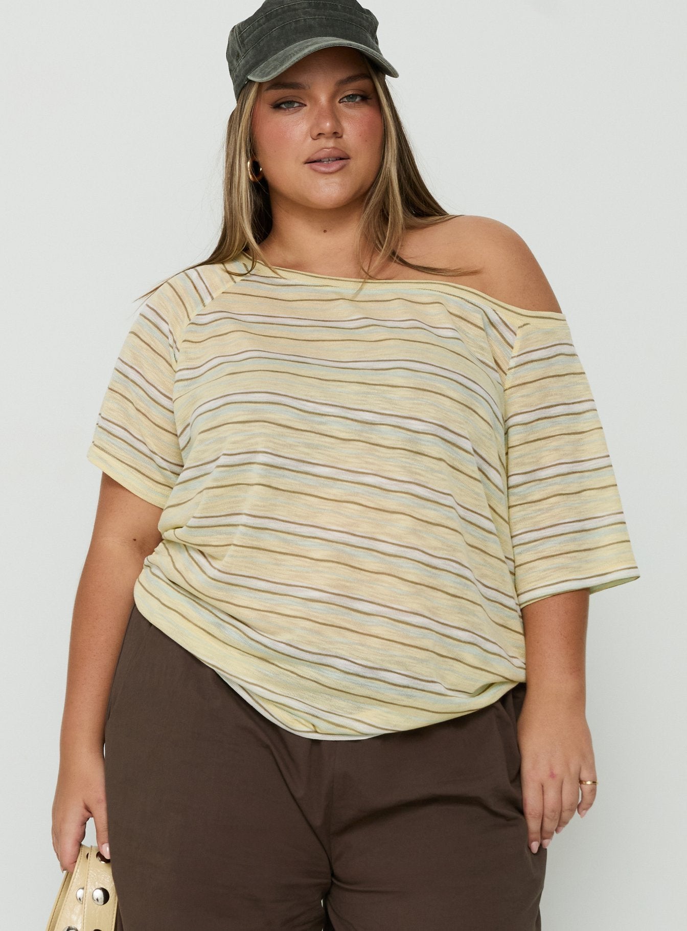 Icon Baby Off Shoulder Top Stripe Curve