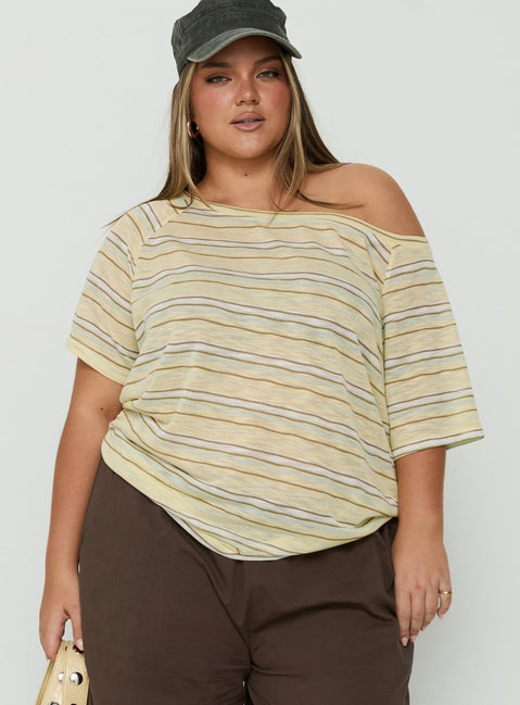Icon Baby Off Shoulder Top Stripe Curve
