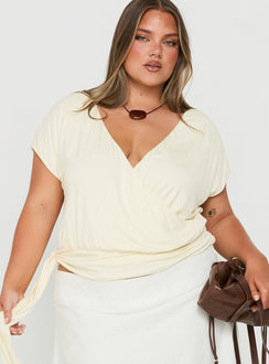 Clock Ticking Cinched Top Cream Curve