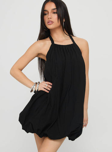 black bubble dresses Thats So Fetch | Kloe Bubble Skirt Strapless Mini Dress | Black main image 0