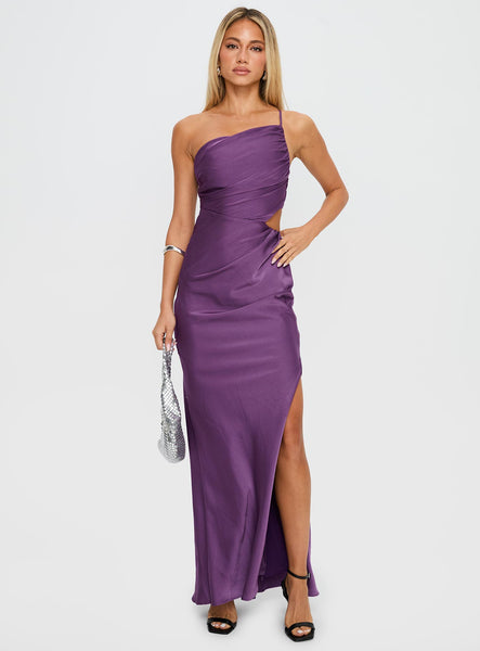 purple one shoulder maxi dress Leading Role making this dress perfect 1PKG Beige Suits | Cream Size:IO 1 | UK 8 | EU 36 | US 4