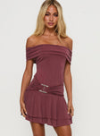 Primadonna Off The Shoulder Mini Dress Mauve