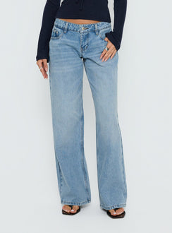 Ellanor Low Rise Slouch Denim Jean Washed Mid Blue Wash Tall