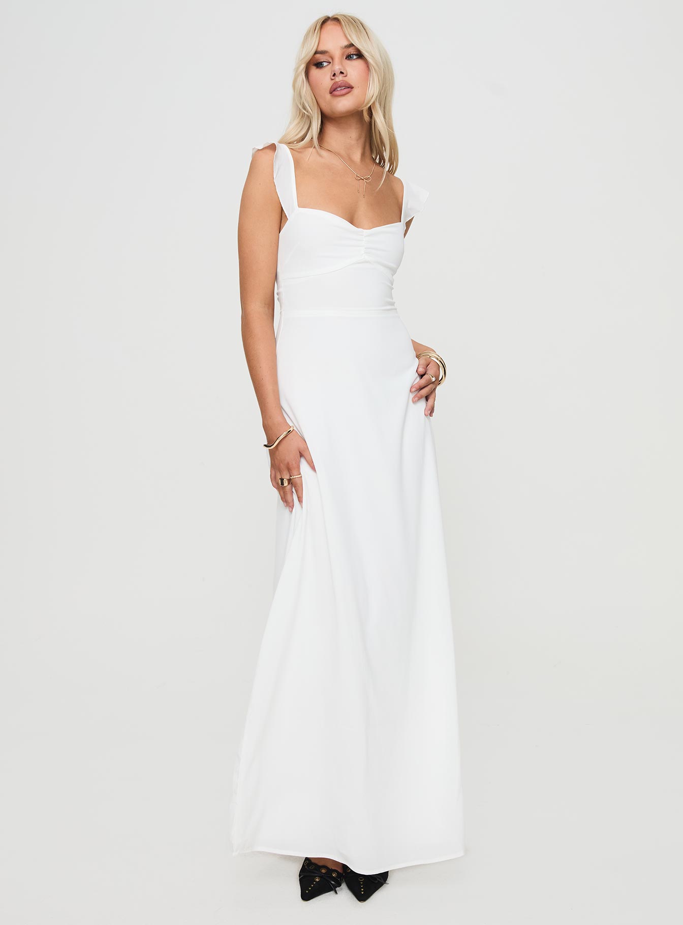 Landon Maxi Dress White | Princess Polly Landon Maxi Dress White | Princess Polly