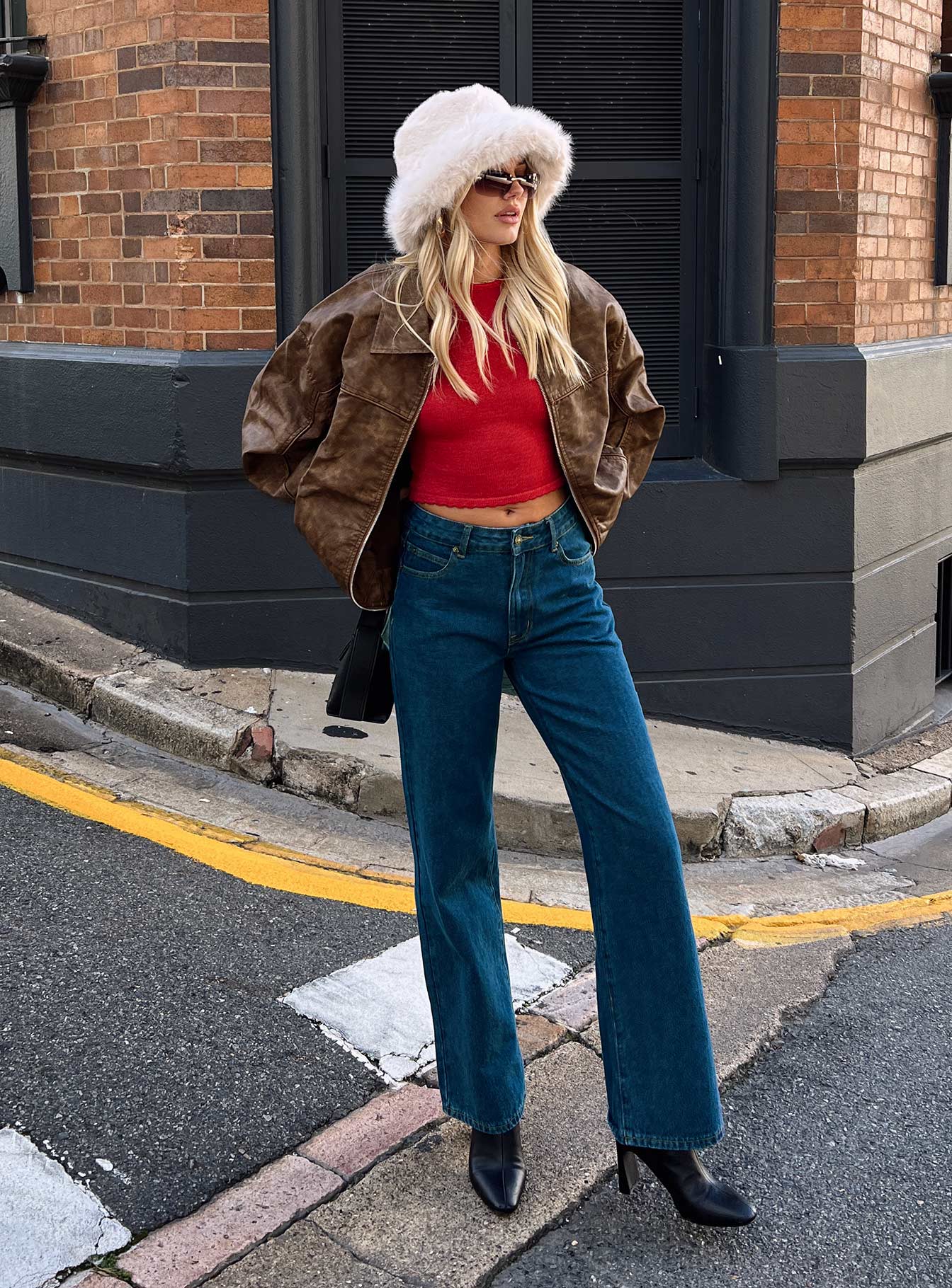 product Princess Polly Mid Rise  Top Model Jeans Dark Denim