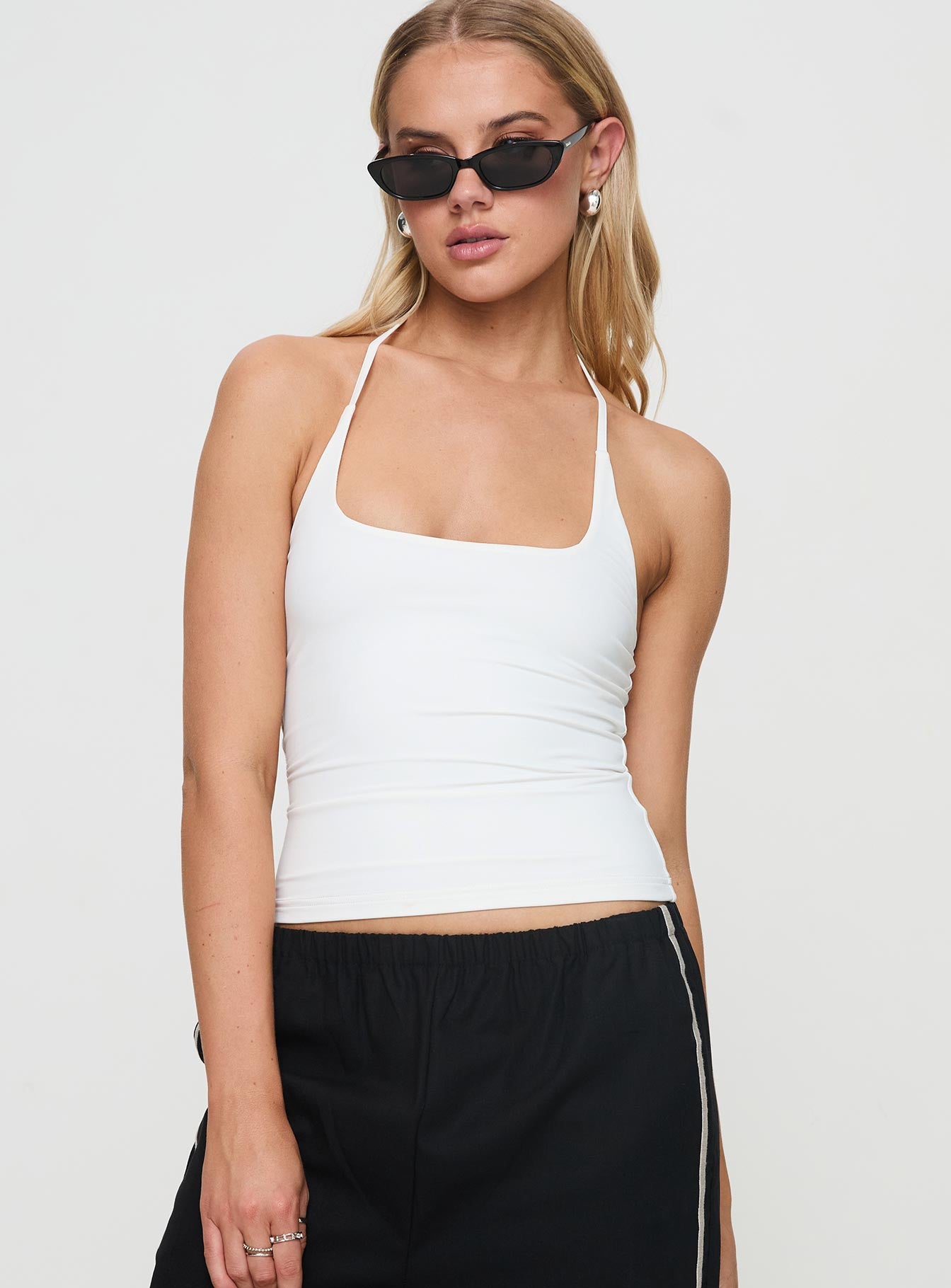 Ezekiel Nylon Top White | Princess Polly