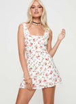 Dasha Mini Dress White Floral Tall