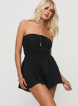 Kassidi Strapless Romper Black