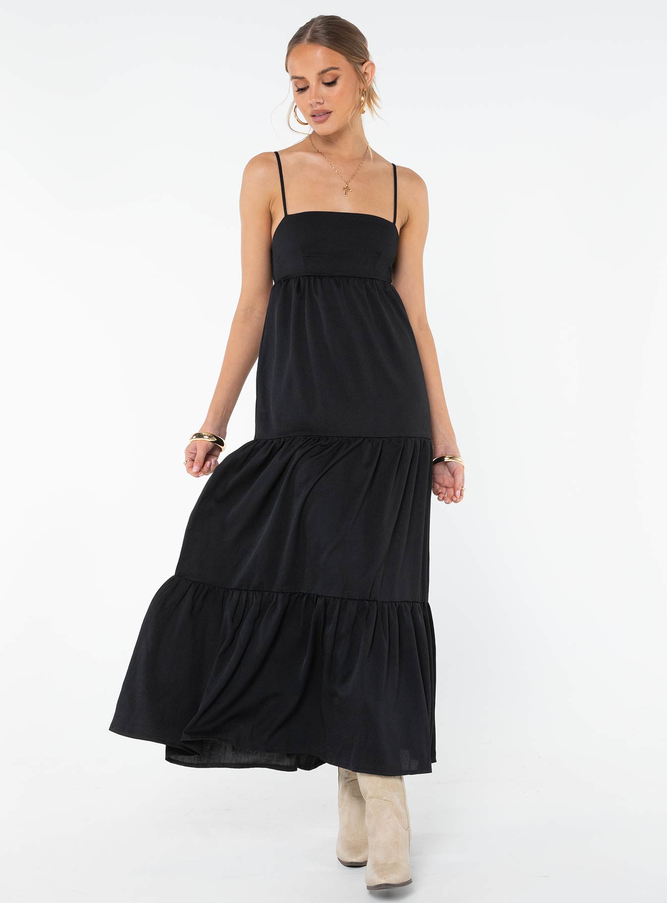 Dunster maxi dress black