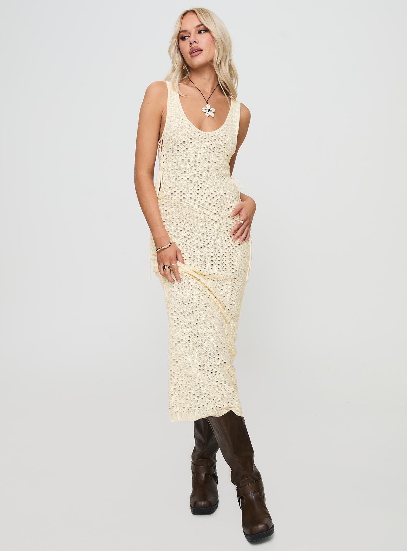 Cosmoth maxi dress cream