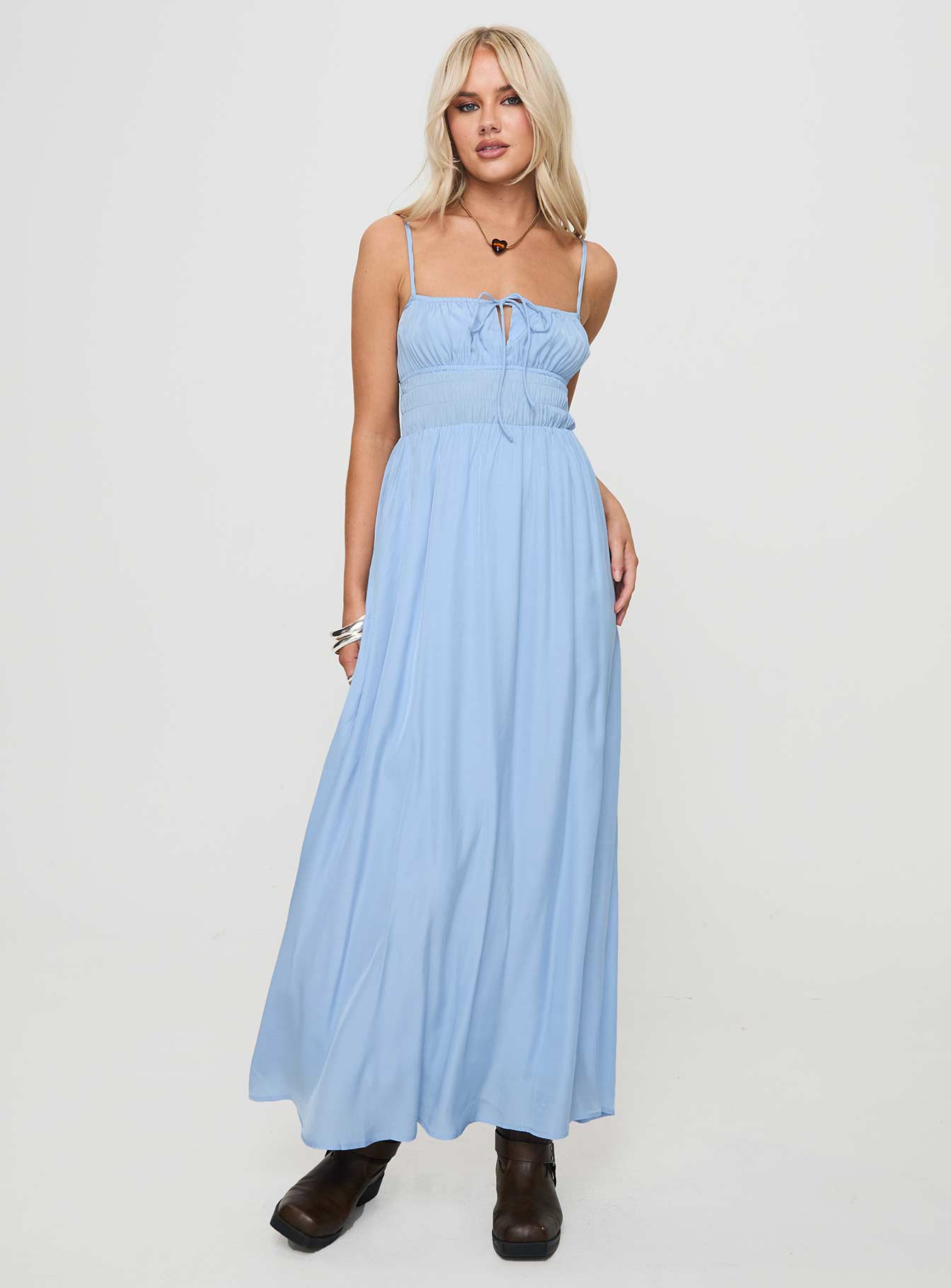 Jersie maxi dress blue