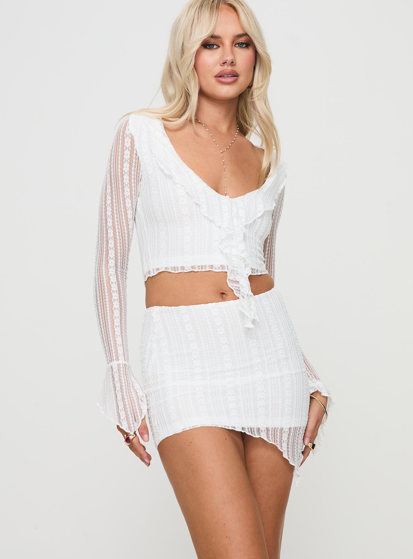 Neroli frill set white