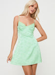 Princess Polly Sweetheart Neckline  Dear Me Mini Dress Sage