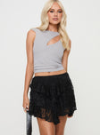 Infatuation Lace Mini Skirt Black Princess Polly  Mini Skirts 