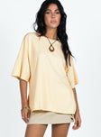 Sunset Spirit Oversized Tee Cream