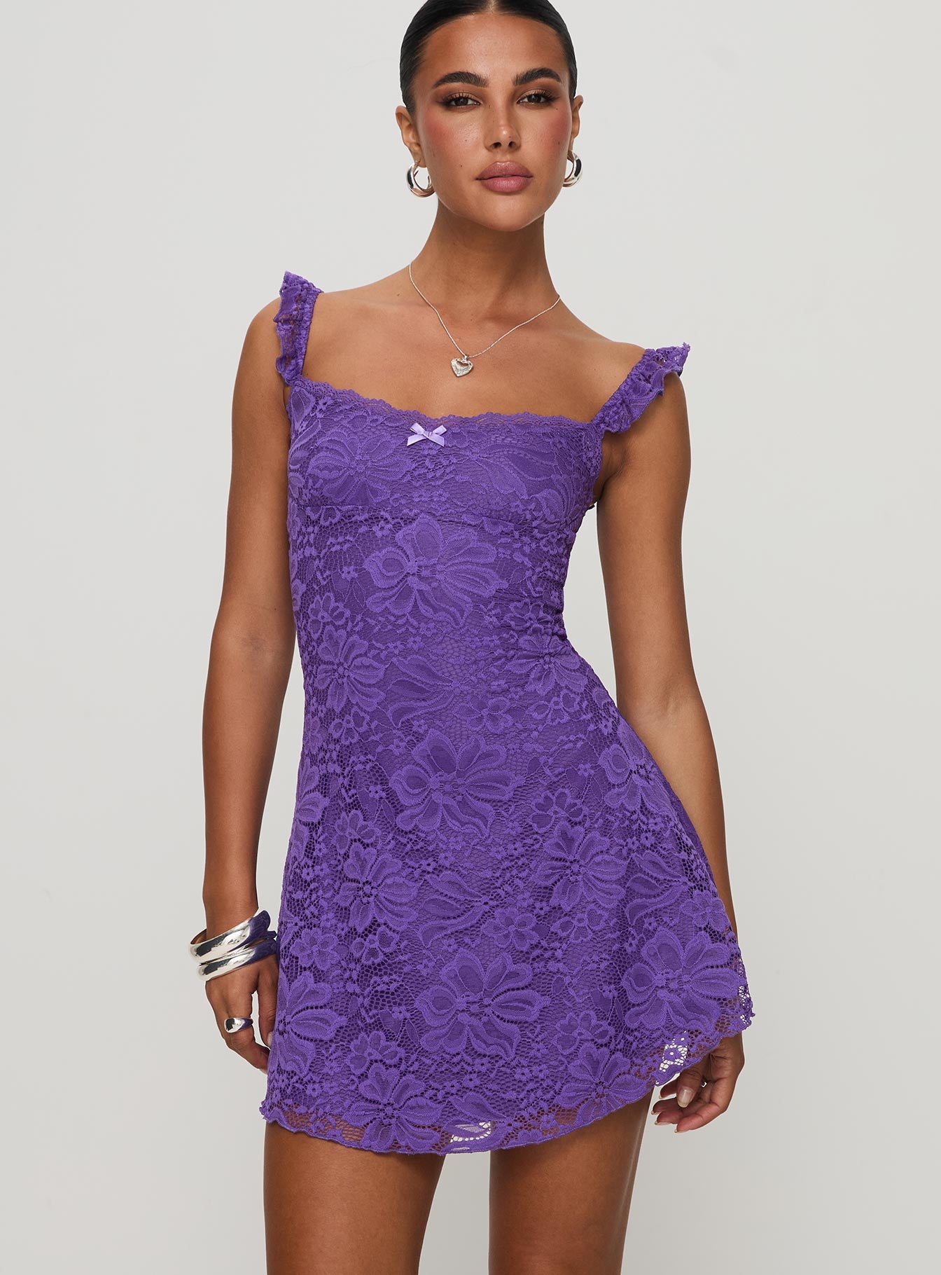 Beacall Mini Dress Purple Beacall Mini Dress Purple