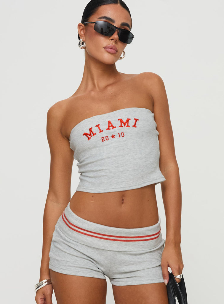 Brianna Strapless Top - Pebble main image 0