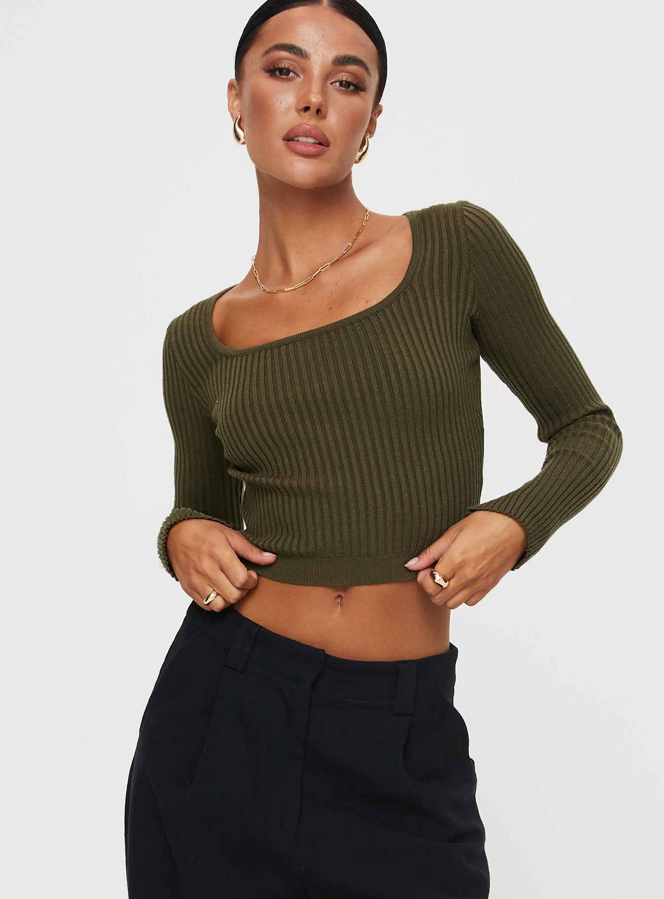 Bartels long sleeve top green