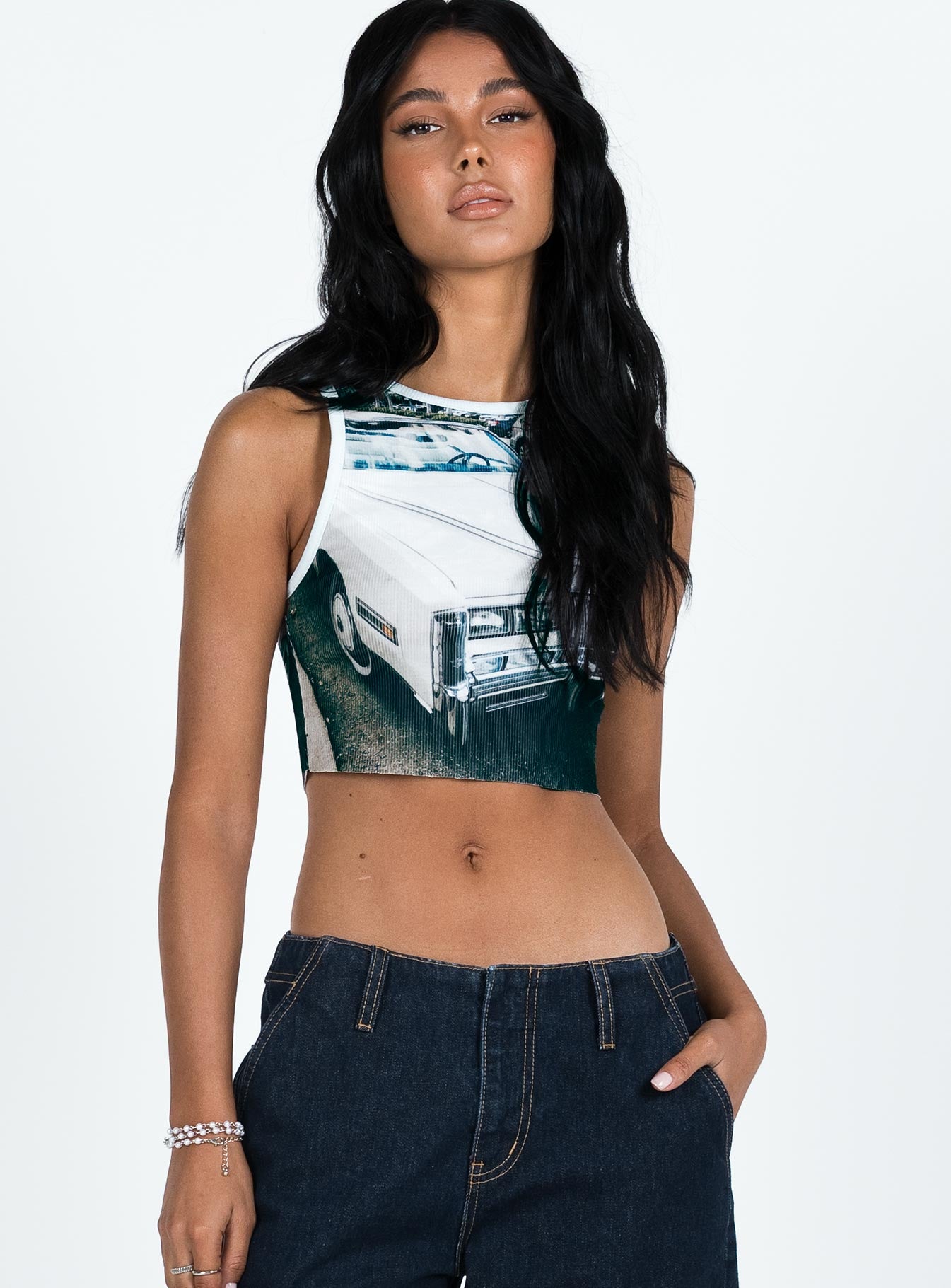 product Princess Polly Sleeveless High Neck  Front Runner Tank Top Multi