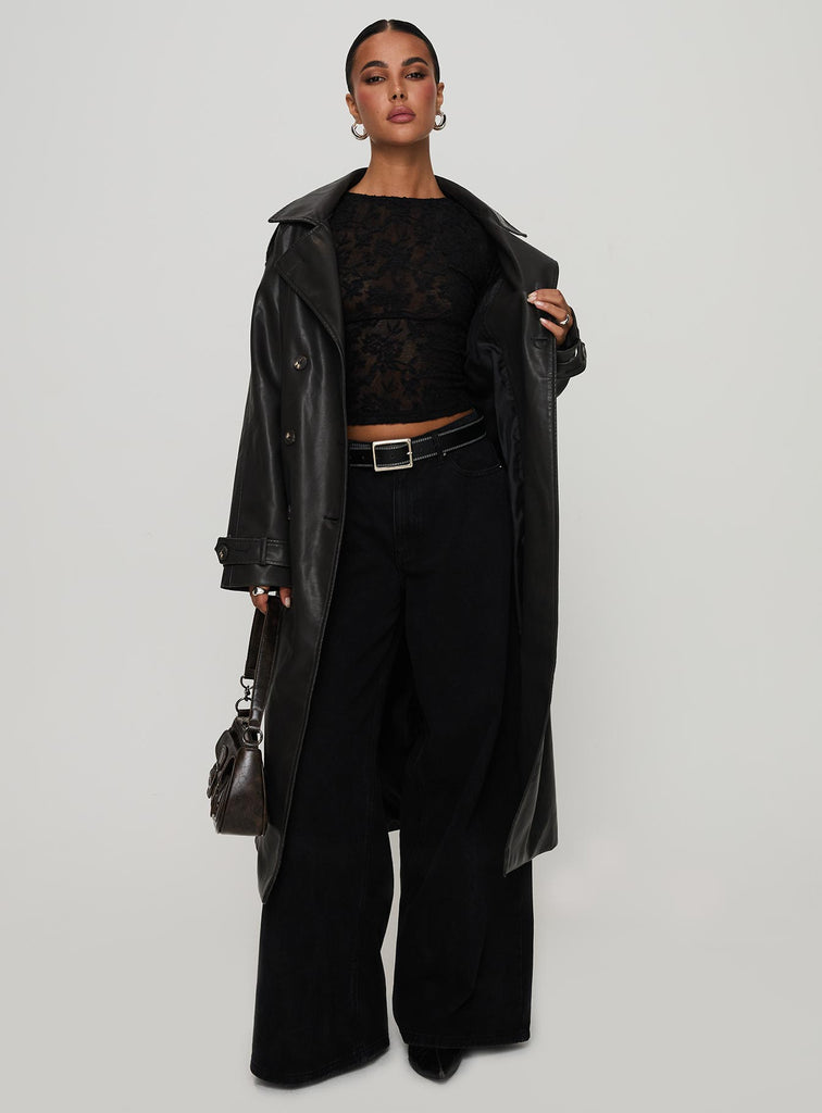 Trixie Faux Leather Jacket Black 1