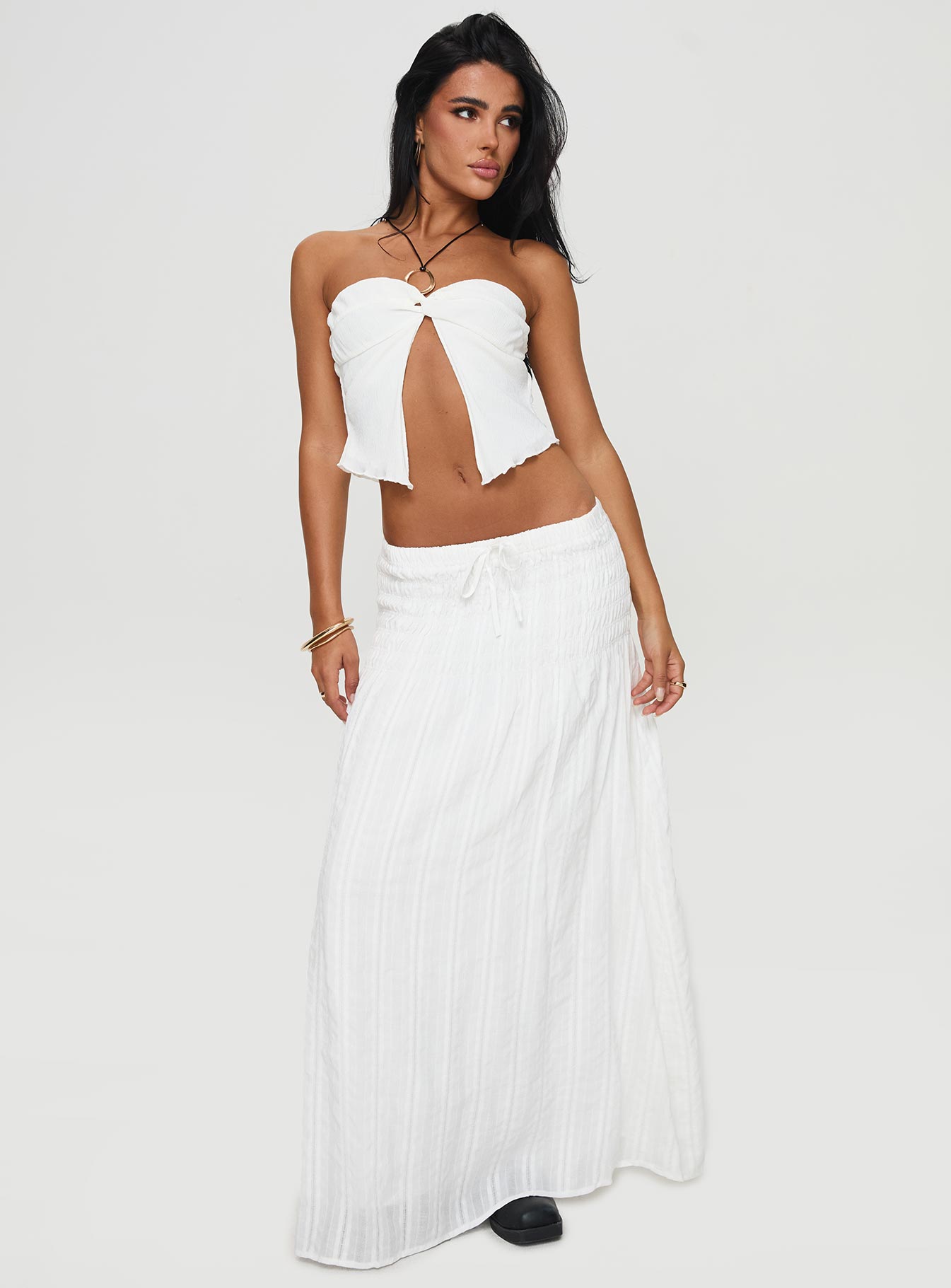 Carana maxi skirt white