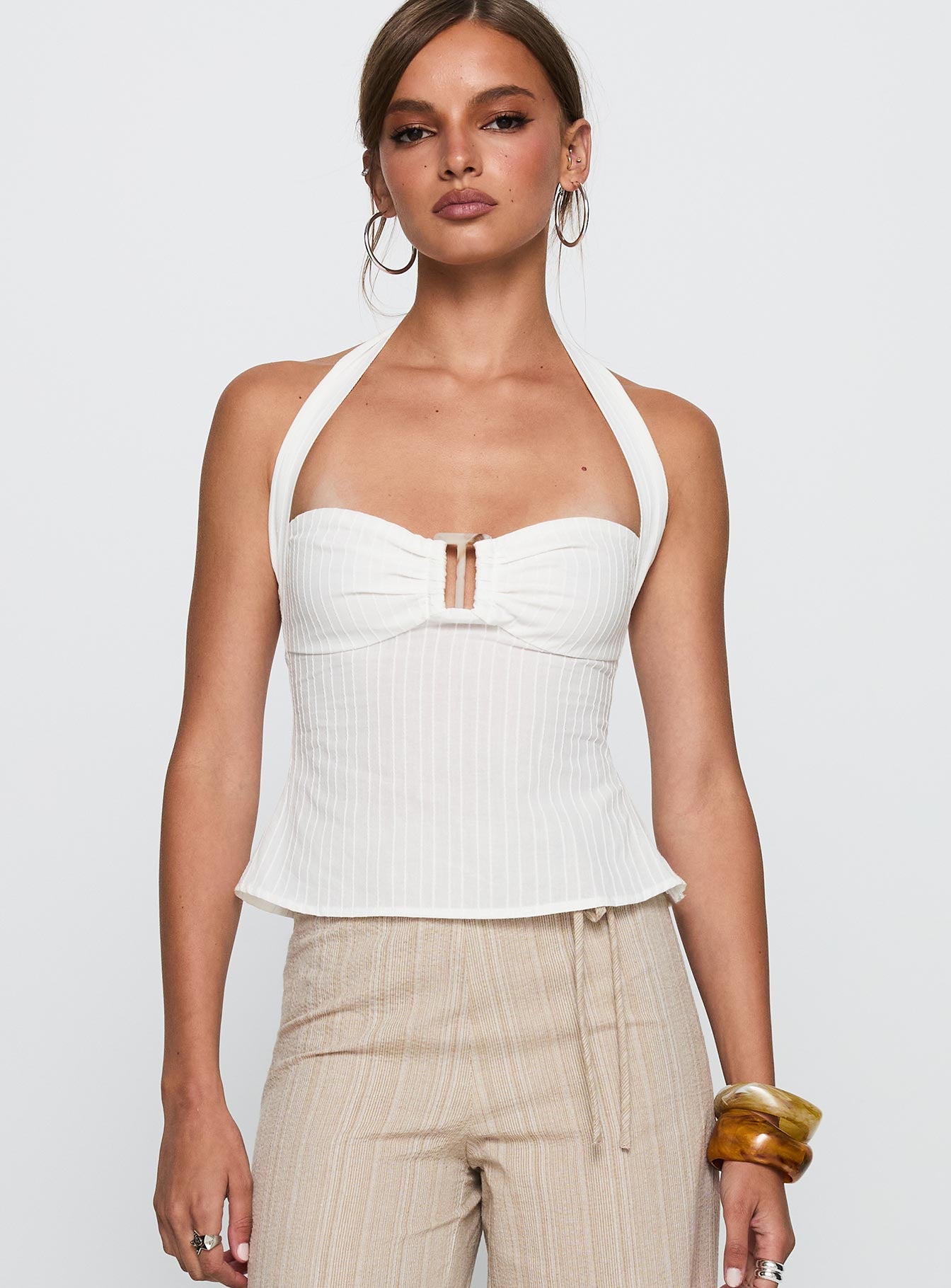 Isabetta Halter Top White | Princess Polly