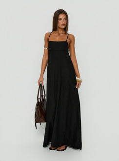 Solie Tie Back Maxi Dress Black