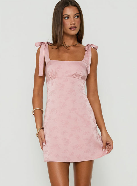 Neverending Satin Mini Dress Pink