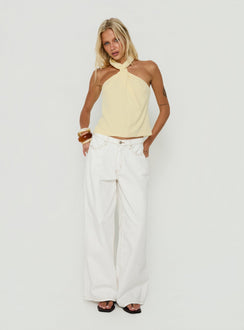 Adalynne Twist Front Top Yellow