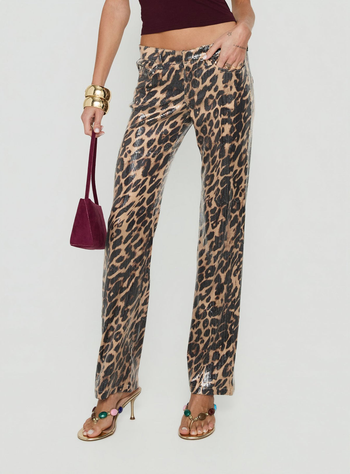 Heartbreaker Sequin Pants Leopard