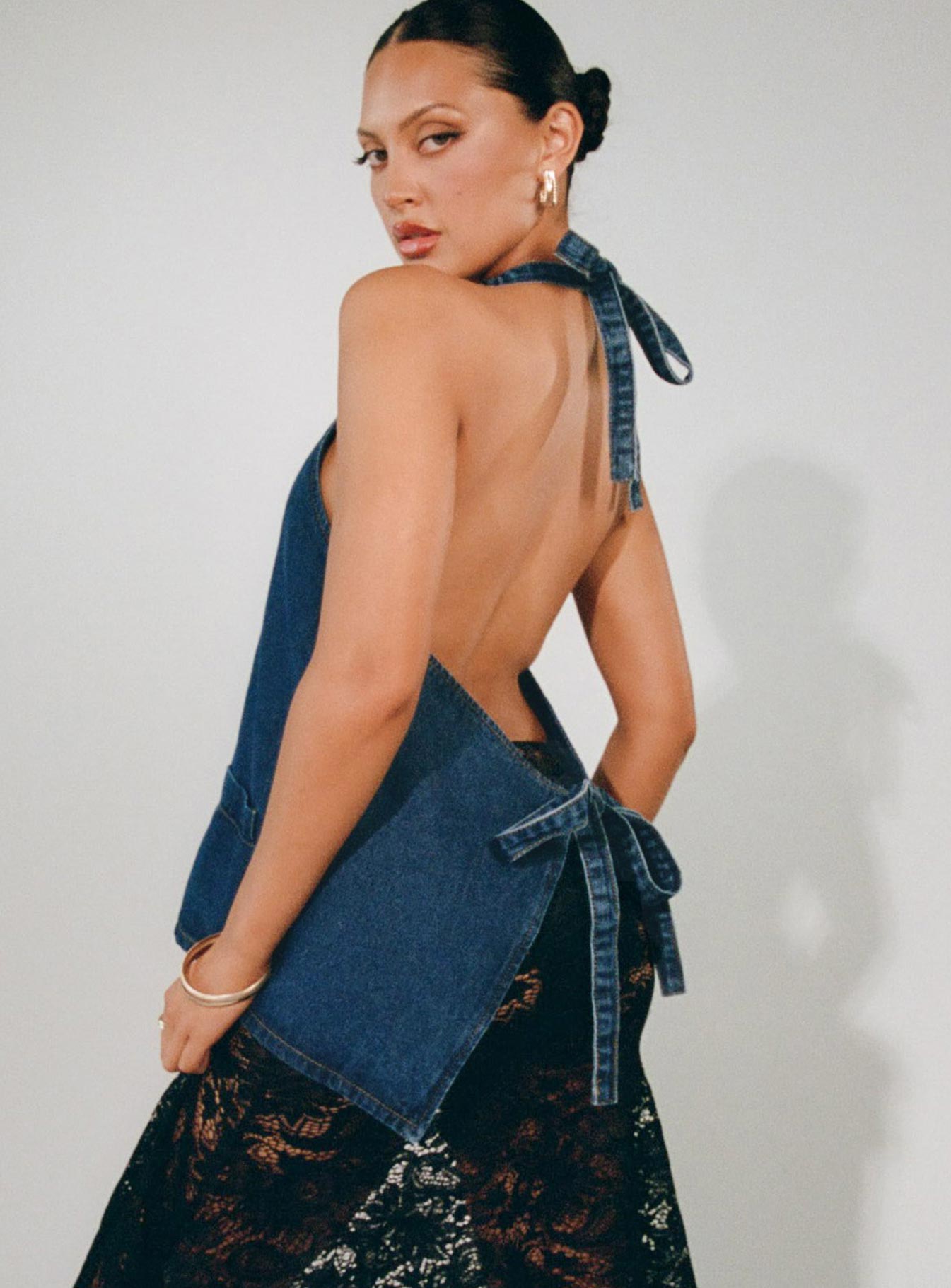 Hills halter denim