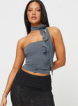 Strapless crop top Neck tie included, inner silicone strip at bust Good stretch, lined bust