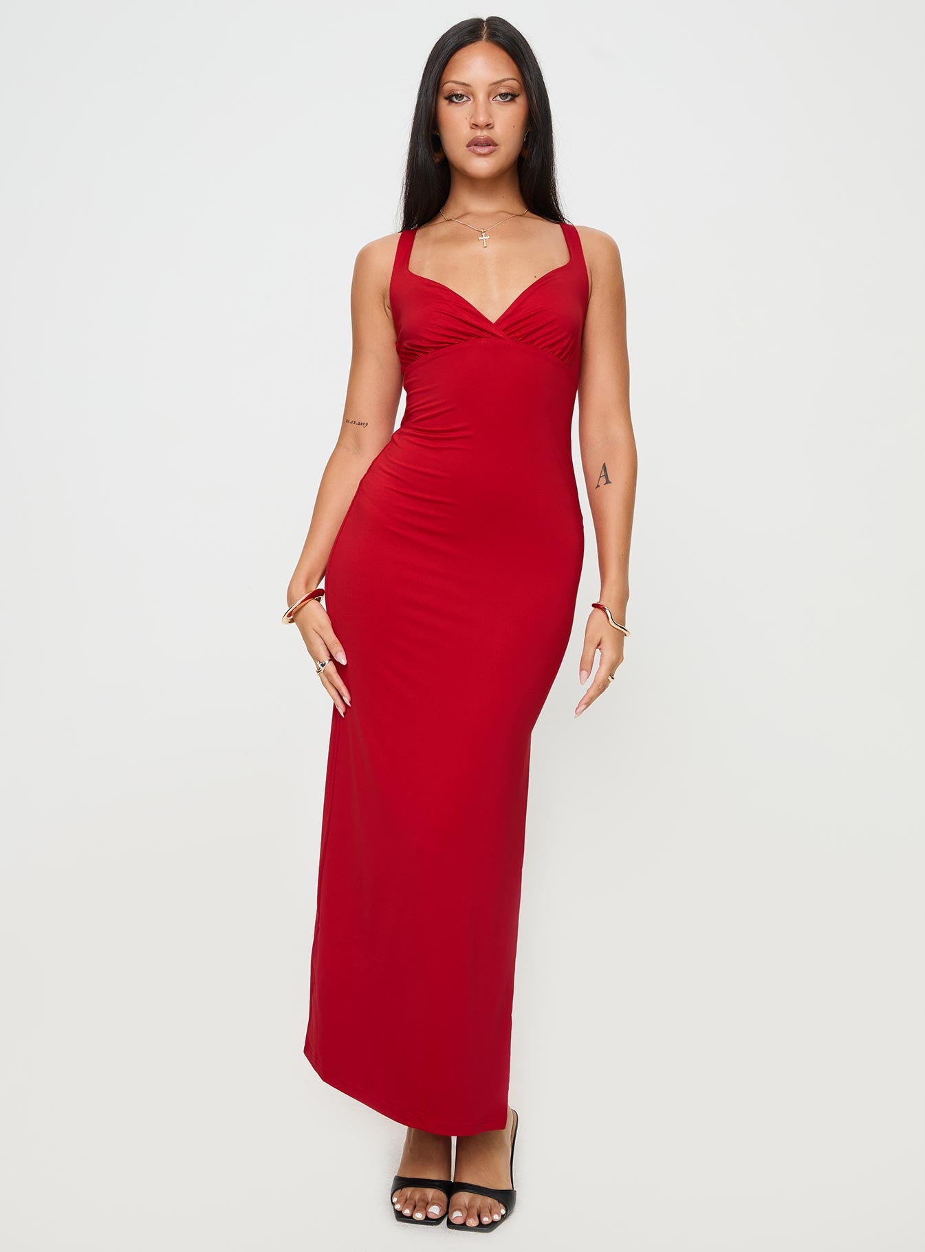 Wandella maxi dress red