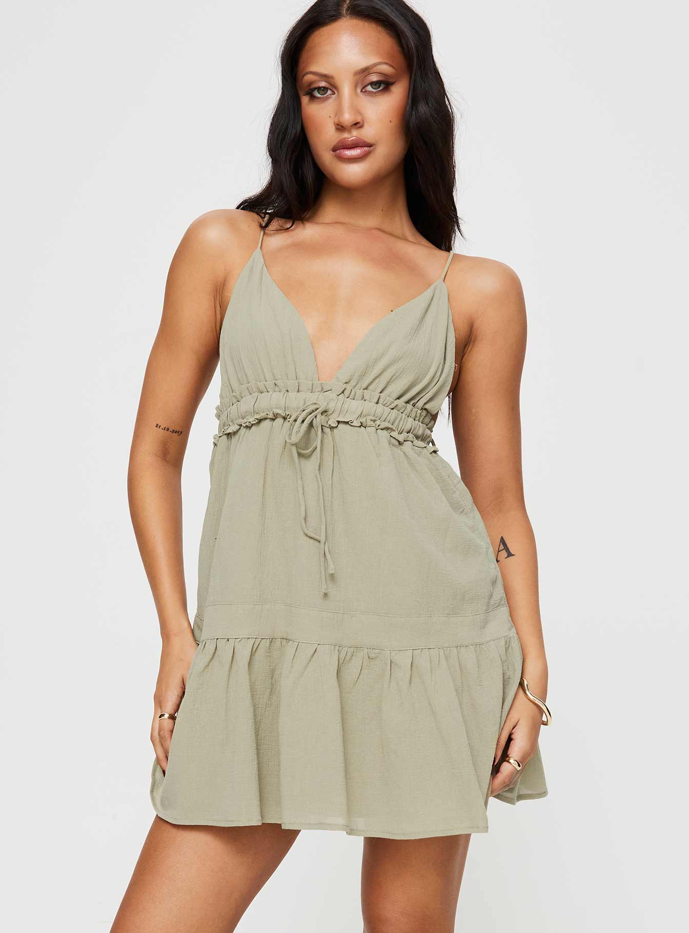 Dionne mini dress olive