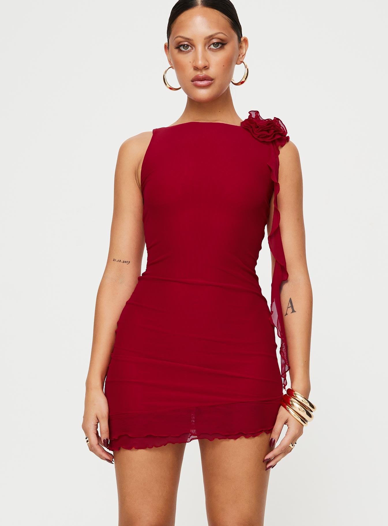 red princess polly mini dress Lorello Mini Dress Red