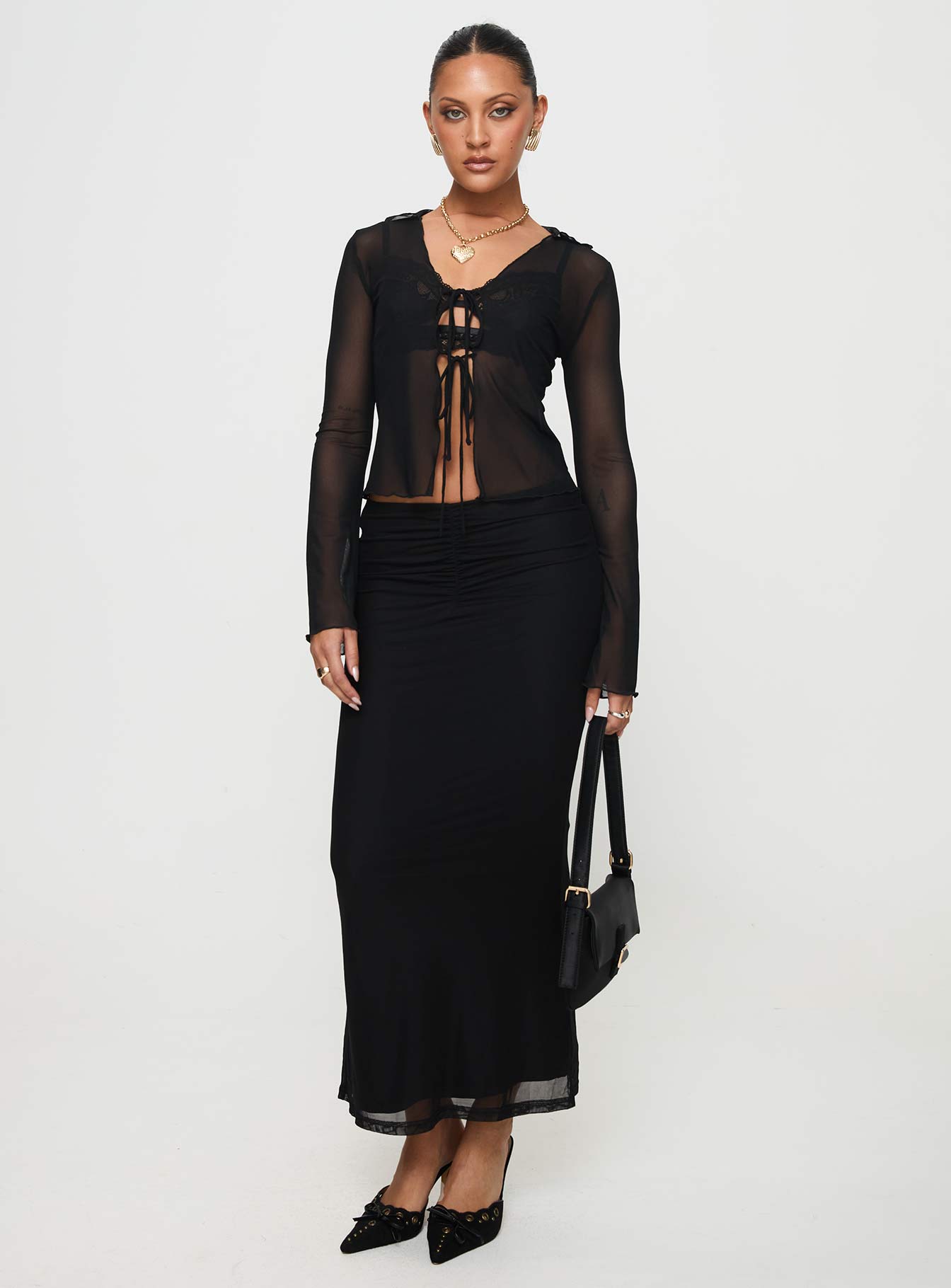 Colombo maxi skirt black