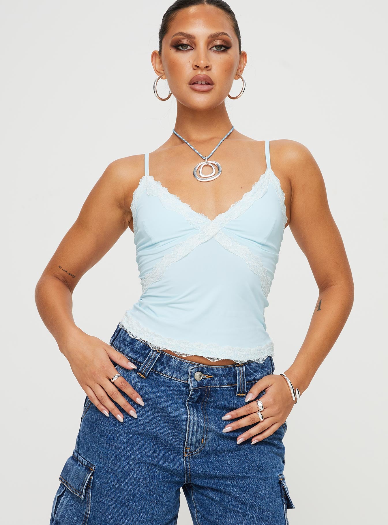 Cinq cami top baby blue