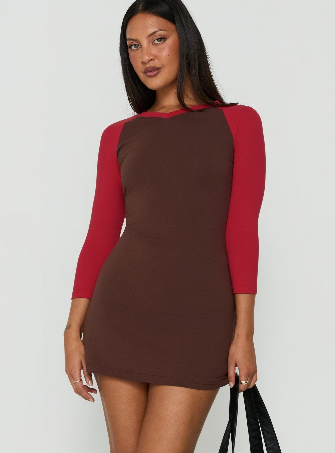 Kipp Raglan Rib V Neck Mini Dress Multi