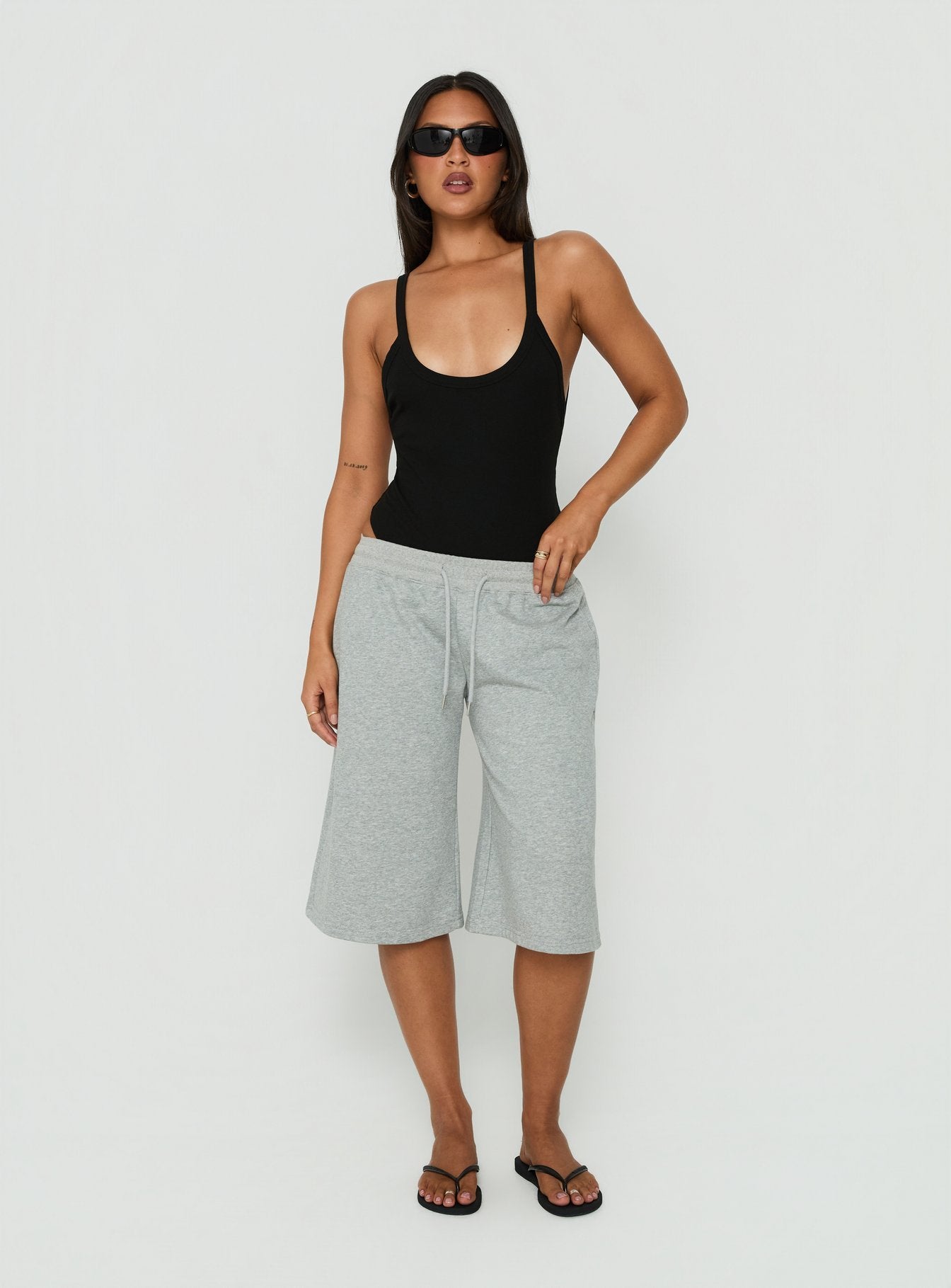 Nerinah Ribbed Bodysuit Black