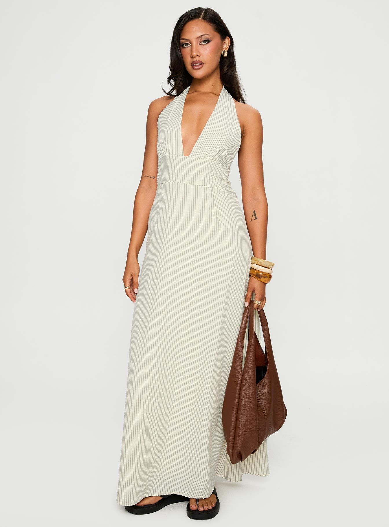 princess polly halter dress Lyle neck corset detail mini skater in olive Playful and eye Slip Away Draped Halter Mini
