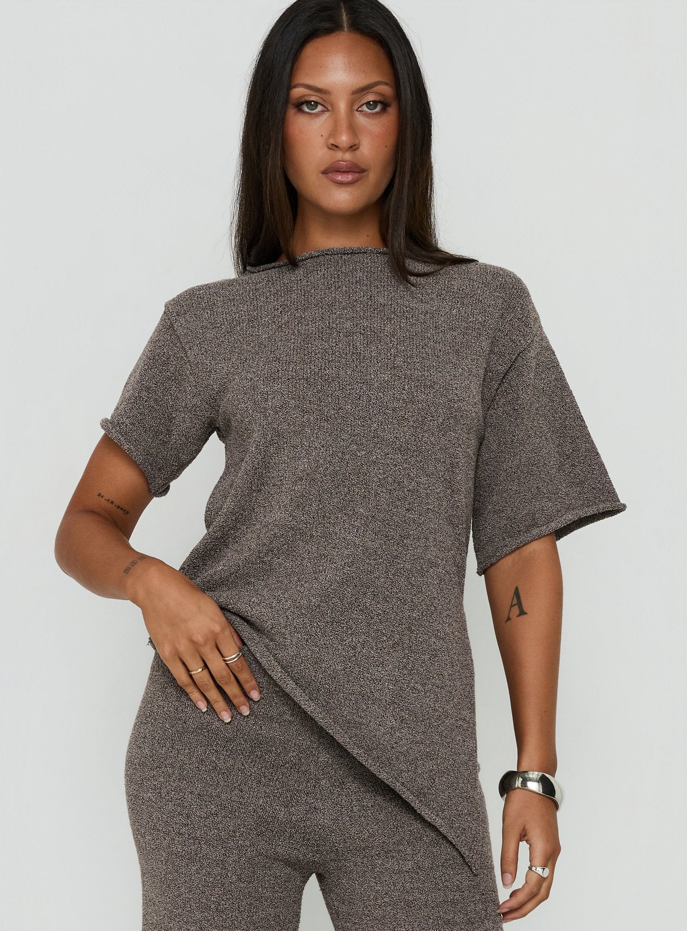 新品未開封☆ALEXIA STAM Terry Cloth Poncho　グレー Amelise Knit Poncho Mocha | Princess Polly