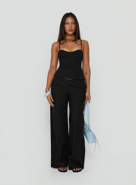 Kierstyn Corset Set Black Tall