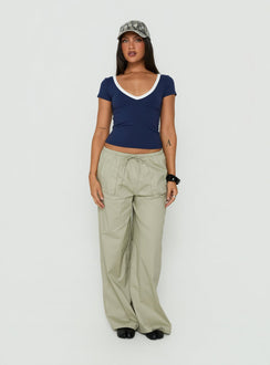 Toren Drawstring Straight Leg Pants Stone