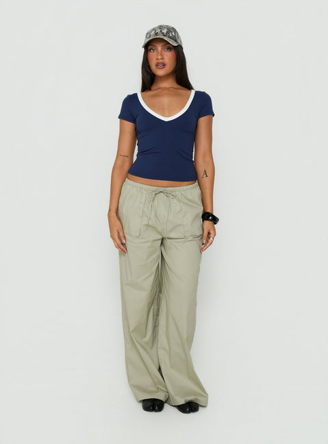 Toren Drawstring Straight Leg Pants Stone