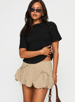 Maybe Tomorrow Ruched Top Black