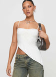 product Princess Polly Sleeveless Square Neck  Amabella Asymmetric Top White