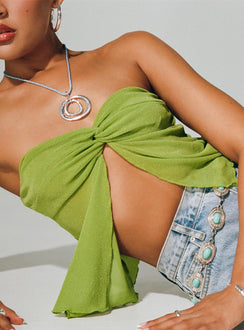 product Princess Polly Sleeveless Scoop Neck  Tinker Top Green