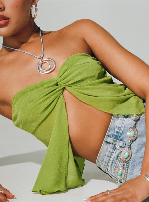 product Princess Polly Sleeveless Scoop Neck  Tinker Top Green