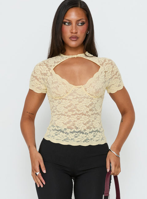 Giallo Lace Top Butter