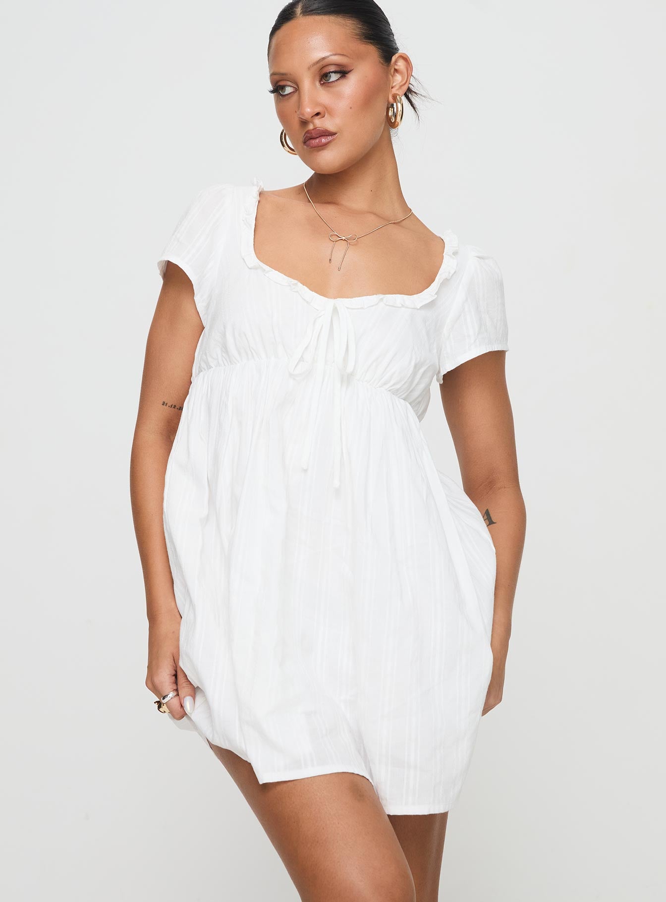 Monsterrat Mini Dress White | Princess Polly